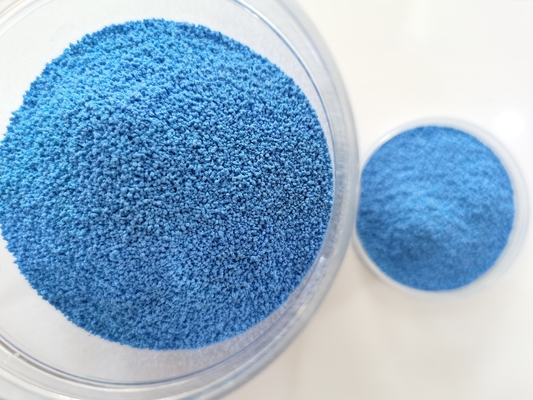 Blaue Flecken Farbe Flecken für Waschmittel Natriumsulfat Flecken für Waschmittelpulver visuelle Wirkung